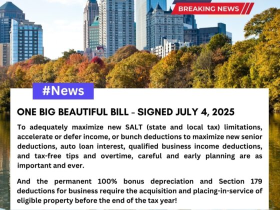 One Big Beautiful Bill: Major Tax Changes